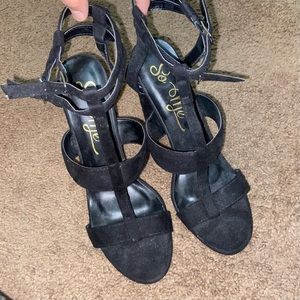 Black Strappy Heels